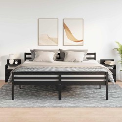 Tables de chevet (lot de 2) avec 2 tiroirs noires 40 x 33 x 60 cm 581138581138