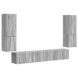 Ensemble meuble TV 4 pcs Gris Sonoma Bois d'ingénierie 581144581144