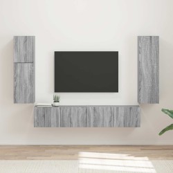 Ensemble meuble TV 4 pcs Gris Sonoma Bois d'ingénierie 581145581145