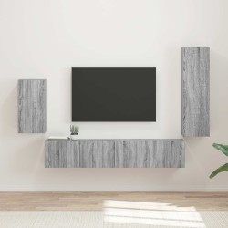 Ensemble meuble TV 4 pcs Gris Sonoma Bois d'ingénierie 581146581146