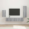 Ensemble meuble TV 4 pcs Gris Sonoma Bois d'ingénierie 581146581146