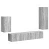 Ensemble meuble TV 4 pcs Gris Sonoma Bois d'ingénierie 581146581146