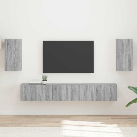 Ensemble meuble TV 5 pcs Gris Sonoma Bois d'ingénierie 581147581147