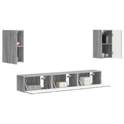 Ensemble meuble TV 5 pcs Gris Sonoma Bois d'ingénierie 581147581147