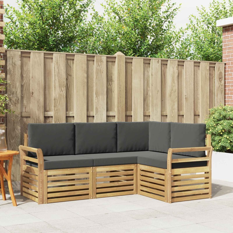Ensembles de canapés 4 pcs Blanc et anthracite 581148581148