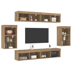Ensemble meuble TV 8 pcs chêne artisanal Bois d'ingénierie 581149581149