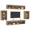 Ensemble meuble TV 8 pcs chêne artisanal Bois d'ingénierie 581149581149
