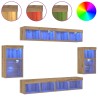 Ensemble meuble TV 8 pcs chêne artisanal Bois d'ingénierie 581149581149