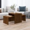 Ensemble table basse Chêne marron 100x48x40cm Bois d'ingénierie 581151581151