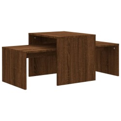 Ensemble table basse Chêne marron 100x48x40cm Bois d'ingénierie 581151581151