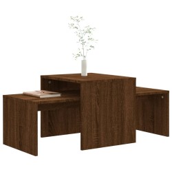 Ensemble table basse Chêne marron 100x48x40cm Bois d'ingénierie 581151581151