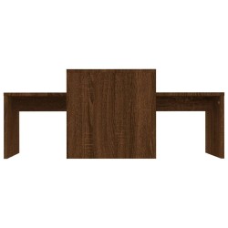 Ensemble table basse Chêne marron 100x48x40cm Bois d'ingénierie 581151581151