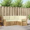 Ensembles de canapés 4 pcs Blanc et crème 190 x 130,5 x 73 cm 581153581153