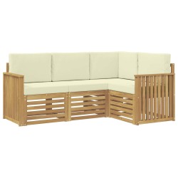 Ensembles de canapés 4 pcs Blanc et crème 187,5 x 128,5 x 73 cm 581154581154