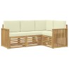 Ensembles de canapés 4 pcs Blanc et crème 187,5 x 128,5 x 73 cm 581154581154