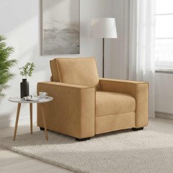 Fauteuil canapé marron 100x78x84 cm velours 581155581155