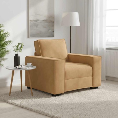 Fauteuil canapé marron 100x78x84 cm velours 581155581155