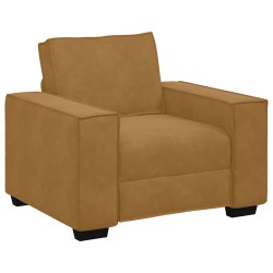 Fauteuil canapé marron 100x78x84 cm velours 581155581155