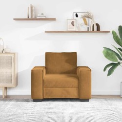 Fauteuil canapé marron 100x78x84 cm velours 581155581155