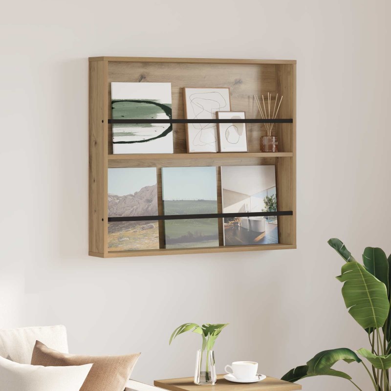 Étagère à magazines Chêne artisanal 80 x 12 x 70 cm 581158581158