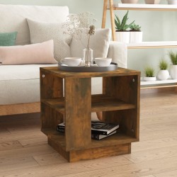 Table basse chêne fumé 40x40x43 cm bois d'ingénierie 581159581159