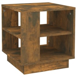 Table basse chêne fumé 40x40x43 cm bois d'ingénierie 581159581159