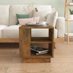 Table basse chêne fumé 40x40x43 cm bois d'ingénierie 581159581159