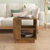 Table basse chêne fumé 40x40x43 cm bois d'ingénierie 581159581159