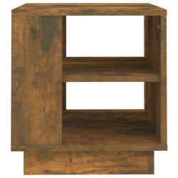 Table basse chêne fumé 40x40x43 cm bois d'ingénierie 581159581159