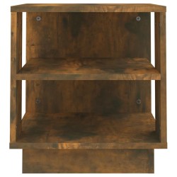 Table basse chêne fumé 40x40x43 cm bois d'ingénierie 581159581159