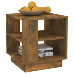 Table basse chêne fumé 40x40x43 cm bois d'ingénierie 581159581159