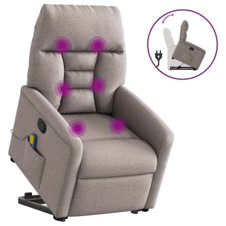 Fauteuil inclinable de massage Taupe Tissu 581160581160