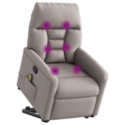 Fauteuil inclinable de massage Taupe Tissu 581160581160