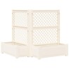 Grand bac avec treille 2 pcs Blanc 143 x 143 x 133,5 cm PP 581169581169