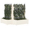 Grand bac avec treille 2 pcs Blanc 143 x 143 x 133,5 cm PP 581169581169