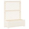 Grand bac avec treille 2 pcs Blanc 143 x 143 x 133,5 cm PP 581169581169