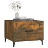 Tables basses avec pieds en métal 2 pcs Chêne fumé 50x50x40 cm 581171581171