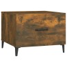 Tables basses avec pieds en métal 2 pcs Chêne fumé 50x50x40 cm 581171581171