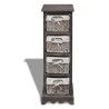 Étagère de rangement Bois Marron 4 paniers en tissage  581172581172