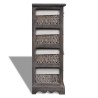 Étagère de rangement Bois Marron 4 paniers en tissage  581172581172