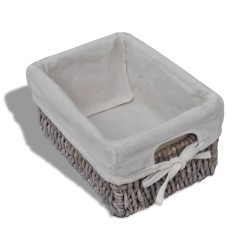 Étagère de rangement Bois Marron 4 paniers en tissage  581172581172