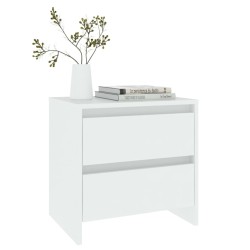 Table de chevet blanc 45x34,5x44,5 cm bois d’ingénierie 581174581174