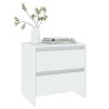 Table de chevet blanc 45x34,5x44,5 cm bois d’ingénierie 581174581174