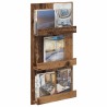 Étagère à magazines avec étagère Bois ancien 51 x 11 x 102 cm 581176581176