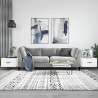 Tables basses 2 pcs blanc 50x50x40 cm bois d'ingénierie 581177581177