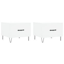 Tables basses 2 pcs blanc 50x50x40 cm bois d'ingénierie 581177581177