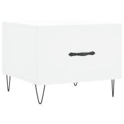 Tables basses 2 pcs blanc 50x50x40 cm bois d'ingénierie 581177581177
