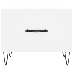 Tables basses 2 pcs blanc 50x50x40 cm bois d'ingénierie 581177581177