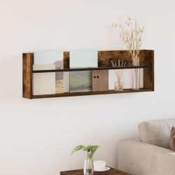 Étagère à magazines avec étagère Chêne fumé 100 x 12 x 30 cm 581178581178
