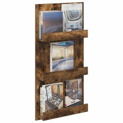 Étagère à magazines avec étagère Chêne fumé 51 x 11 x 102 cm 581179581179